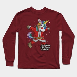 Santa and cute unicorn Long Sleeve T-Shirt